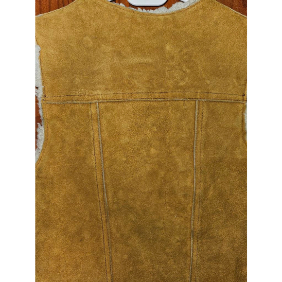 Vintage Unisex Kids Brown Leather Vest Size M (Made in Mexico) - Picture 5 of 11